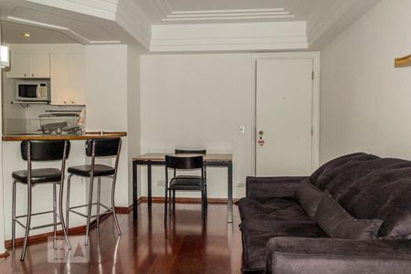 Sala de apartamento à venda com 1 quarto, 45m² em Jardim Paulistano, São Paulo