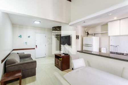 Sala de apartamento para alugar com 1 quarto, 32m² em Moema, São Paulo