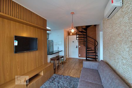 Sala de apartamento para alugar com 2 quartos, 81m² em Jardim Leonor, São Paulo