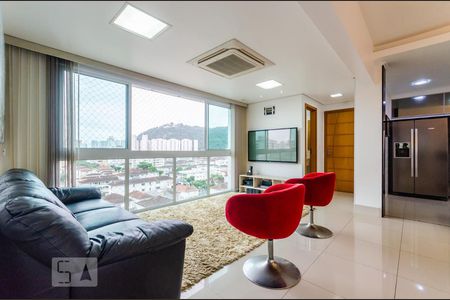 Sala de apartamento para alugar com 3 quartos, 98m² em Marapé, Santos