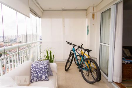 Varanda das salas de apartamento à venda com 3 quartos, 107m² em Vila Lusitânia, São Bernardo do Campo