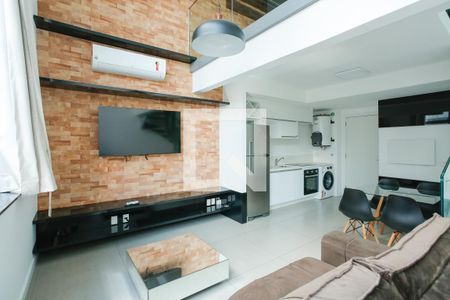 Sala de apartamento à venda com 1 quarto, 80m² em Chácara das Pedras, Porto Alegre