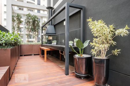Studio para alugar com 26m², 1 quarto e sem vagaChurrasqueira