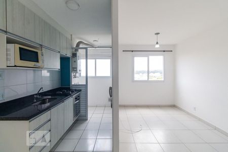Sala e cozinha de apartamento para alugar com 1 quarto, 35m² em Quinta da Paineira, São Paulo