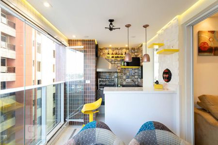 Varanda gourmet de apartamento à venda com 3 quartos, 95m² em Vila Regente Feijó, São Paulo