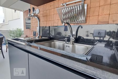 Casa de condomínio à venda com 500m², 5 quartos e 4 vagasDetalhe churrasqueira - Pia e Choppeira