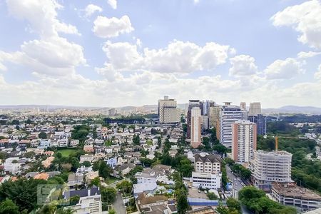 Vista varanda sala e quarto de apartamento para alugar com 1 quarto, 50m² em Melville Empresarial Ii, Barueri