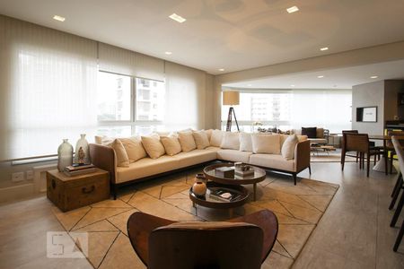 Sala de apartamento para alugar com 3 quartos, 158m² em Indianópolis, São Paulo