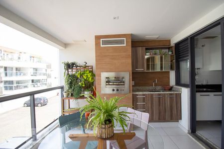 Varanda Gourmet de apartamento à venda com 3 quartos, 90m² em Recreio dos Bandeirantes, Rio de Janeiro