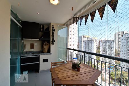 Varanda da Sala de apartamento para alugar com 3 quartos, 83m² em Vila Andrade, São Paulo