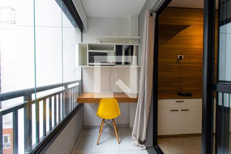 Studio à venda com 22m², 1 quarto e 1 vagaVaranda