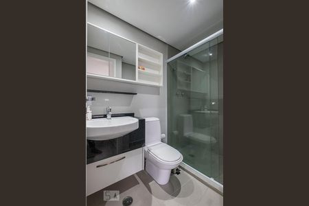 Banheiro de kitnet/studio à venda com 1 quarto, 26m² em Jardim Paulista, São Paulo