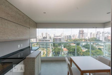 Varanda da Sala de apartamento para alugar com 2 quartos, 58m² em Brooklin Paulista, São Paulo