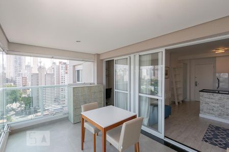 Varanda da Sala de apartamento para alugar com 2 quartos, 58m² em Brooklin Paulista, São Paulo
