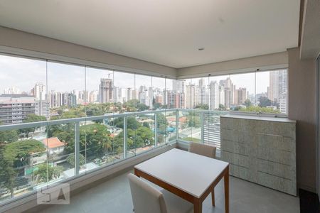 Varanda da Sala de apartamento para alugar com 2 quartos, 58m² em Brooklin Paulista, São Paulo