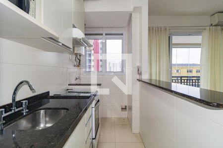 Cozinha de apartamento para alugar com 1 quarto, 40m² em Vila Regente Feijó, São Paulo