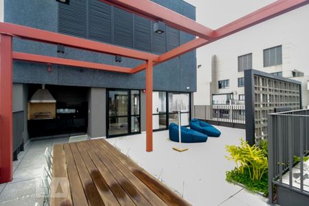 Studio à venda com 28m², 1 quarto e sem vagaChurrasqueira do espaço gourmet