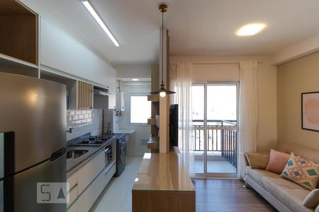 Salas e Cozinha de apartamento à venda com 1 quarto, 36m² em Taquaral, Campinas