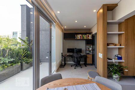 Sala de apartamento à venda com 1 quarto, 80m² em Indianópolis, São Paulo