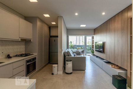 Sala de apartamento à venda com 1 quarto, 80m² em Indianópolis, São Paulo