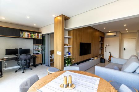 Sala de apartamento à venda com 1 quarto, 80m² em Indianópolis, São Paulo