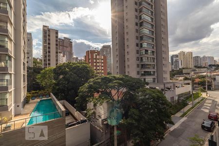 Vista da varanda de apartamento à venda com 1 quarto, 50m² em Jardim das Bandeiras, São Paulo