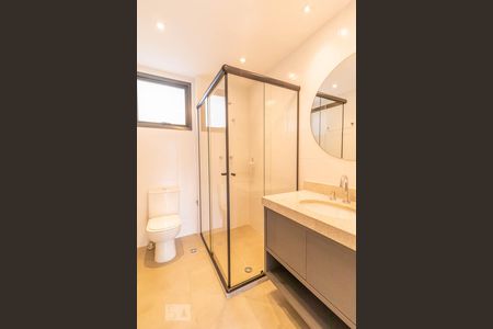 Banheiro da Suíte de apartamento à venda com 1 quarto, 50m² em Jardim das Bandeiras, São Paulo