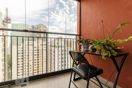 Varanda de kitnet/studio para alugar com 1 quarto, 28m² em Consolação, São Paulo