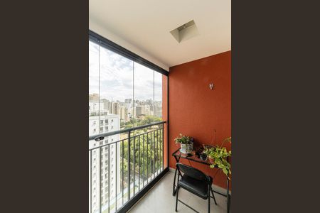Varanda de kitnet/studio para alugar com 1 quarto, 28m² em Consolação, São Paulo