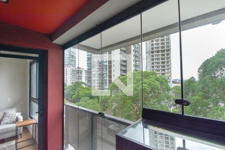 varanda de kitnet/studio para alugar com 1 quarto, 37m² em Cerqueira César, São Paulo