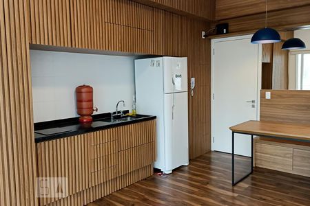 Quarto e cozinha de kitnet/studio à venda com 1 quarto, 50m² em Tamboré, Santana de Parnaíba