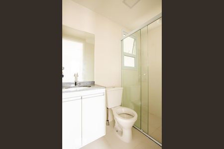 Banheiro da Suíte de kitnet/studio à venda com 1 quarto, 34m² em Vila Yara, Osasco