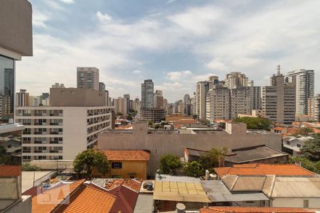 Suíte - vista de kitnet/studio para alugar com 1 quarto, 35m² em Pinheiros, São Paulo