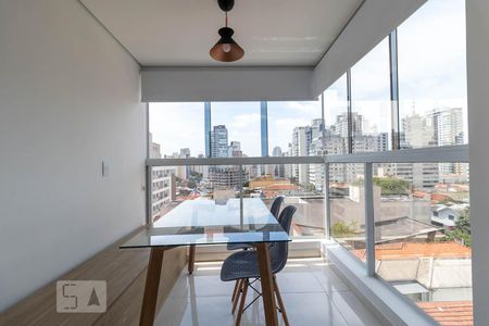 Varanda da sala de kitnet/studio para alugar com 1 quarto, 35m² em Pinheiros, São Paulo