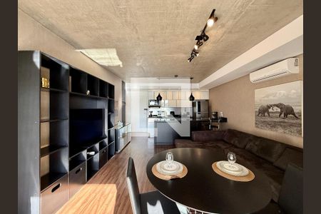 Sala de apartamento para alugar com 1 quarto, 69m² em Cidade Monções, São Paulo