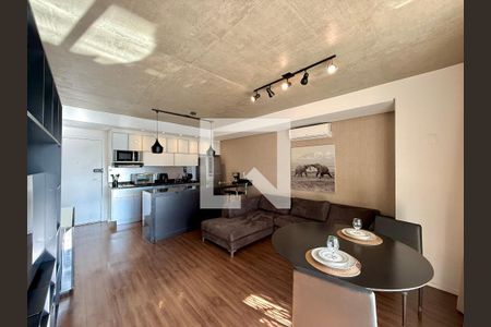 Sala de apartamento para alugar com 1 quarto, 69m² em Cidade Monções, São Paulo