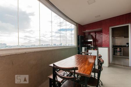 Varanda Gourmet de apartamento à venda com 3 quartos, 154m² em Vila Assunção, Santo André