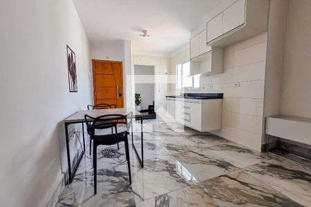 Sala e Cozinha de apartamento para alugar com 2 quartos, 78m² em Campestre, Santo André