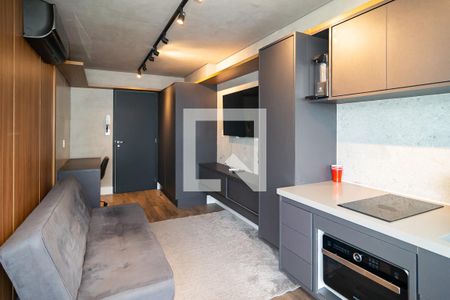 Sala / Cozinha de apartamento para alugar com 1 quarto, 37m² em Consolação, São Paulo