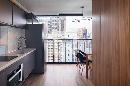 Sala / Cozinha de apartamento para alugar com 1 quarto, 37m² em Consolação, São Paulo