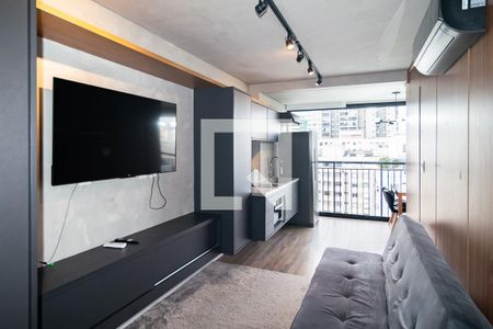 Sala / Cozinha de apartamento para alugar com 1 quarto, 37m² em Consolação, São Paulo