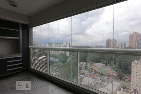 Varanda da Sala de apartamento para alugar com 1 quarto, 39m² em Vila Andrade, São Paulo