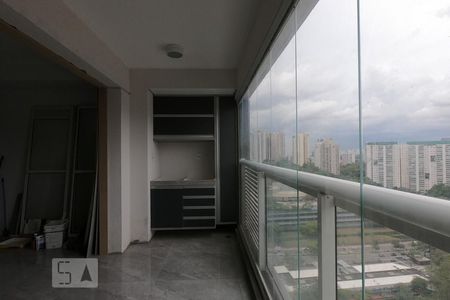 Varanda da Sala de apartamento para alugar com 1 quarto, 39m² em Vila Andrade, São Paulo