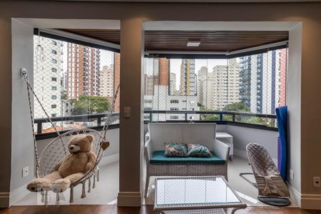 Varanda da Sala de apartamento para alugar com 3 quartos, 147m² em Moema, São Paulo