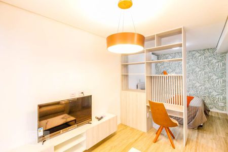Apartamento para alugar com 58m², 1 quarto e 2 vagasSala
