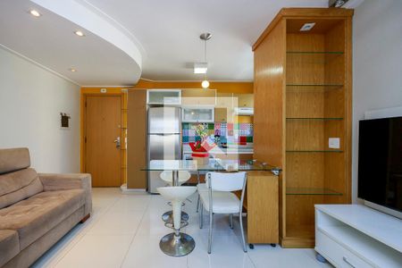 Sala de apartamento para alugar com 1 quarto, 49m² em Brooklin Paulista, São Paulo