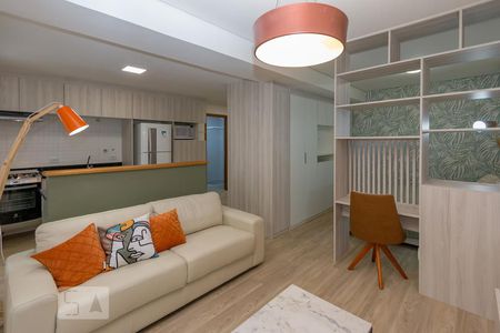 Sala de apartamento para alugar com 1 quarto, 58m² em Santo Amaro, São Paulo