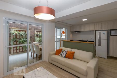 Sala de apartamento para alugar com 1 quarto, 58m² em Santo Amaro, São Paulo