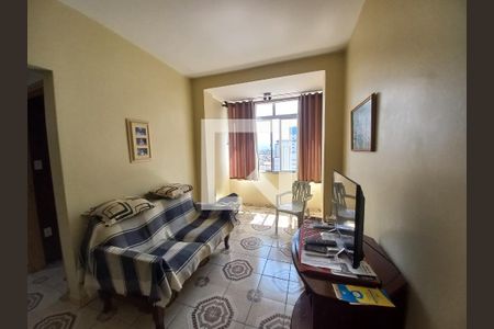Sala de apartamento para alugar com 1 quarto, 55m² em Boa Vista, São Vicente
