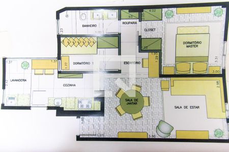 Apartamento à venda com 69m², 2 quartos e 1 vagaPlanta 